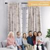image:imageMaison d Hermine Curtains for living room 100 Cotton 84 inch length Two Panels Light Filtering Toile Curtains for Bedroom Windows with rod and loop Pockets Drapes Jouy Paradise Beige 50W x 84L