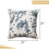 image:imageMaison d Hermine Decorative Pillow Covers 20 x 20 inch Square 100 Cotton Toile Throw Pillow Covers with Invisible Zipper for Living Room Couch Chair Sofas Gifts for Mothers Day  Paradise  Delft