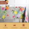 image:imageMaison d Hermine Table Cloth Rectangle Table 100 Cotton 60 x 90 Inches Tablecloth Reusable Decorative for Dining Kitchen Room Farmhouse Home Gifts for Mothers Day Spring Summer  Jardin DEte  Fog