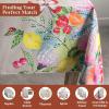 image:imageMaison d Hermine Table Cloth Rectangle Table 100 Cotton 60 x 90 Inches Tablecloth Reusable Decorative for Dining Kitchen Room Farmhouse Home Gifts for Mothers Day Spring Summer  Jardin DEte  Fog