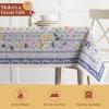 image:imageMaison d Hermine Table Cloth Rectangle Table 100 Cotton 70 x 120 Inches Tablecloth Reusable Decorative for Dining Kitchen Room Farmhouse Home Gifts for Mothers Day Spring Summer  Faience