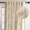 image:imageMaison d Hermine Curtains for Living Room 100 Cotton 84 inch Length One Panel Light Filtering Toile Curtains for Bedroom Windows with Rod and Loop Pockets Drapes Paradise Almond 50 W x 84 L