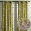 image:imageMaison d Hermine Curtains for Living Room 100 Cotton 96 inch Length Two Panels Light Filtering Toile Curtains for Bedroom Windows with Rod and Loop Pockets Drapes Calais Celery 50 W x 96 L