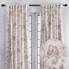 image:imageMaison d Hermine Curtains for living room 100 Cotton 84 inch length Two Panels Light Filtering Toile Curtains for Bedroom Windows with rod and loop Pockets Drapes Jouy Paradise Beige 50W x 84L