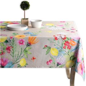 image:imageMaison d Hermine Table Cloth Rectangle Table 100 Cotton 60 x 90 Inches Tablecloth Reusable Decorative for Dining Kitchen Room Farmhouse Home Gifts for Mothers Day Spring Summer  Jardin DEte  Fog
