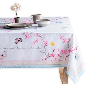 image:imageMaison d Hermine Table Cloth Rectangle Table 100 Cotton 60 x 90 Inches Tablecloth Reusable Decorative for Dining Kitchen Room Farmhouse Home Gifts for Mothers Day Spring Summer  Blossoms in Spring