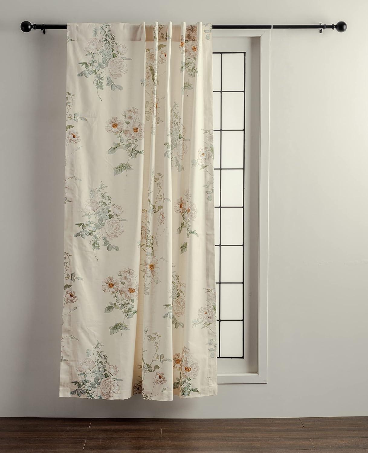 image:imageMaison d Hermine Curtains for Living Room 100 Cotton 84 inch Length One Panel Light Filtering Curtains for Windows with Rod and Loop Pockets Gifts for Mothers Day Villette  Dove Grey 50W x 84L