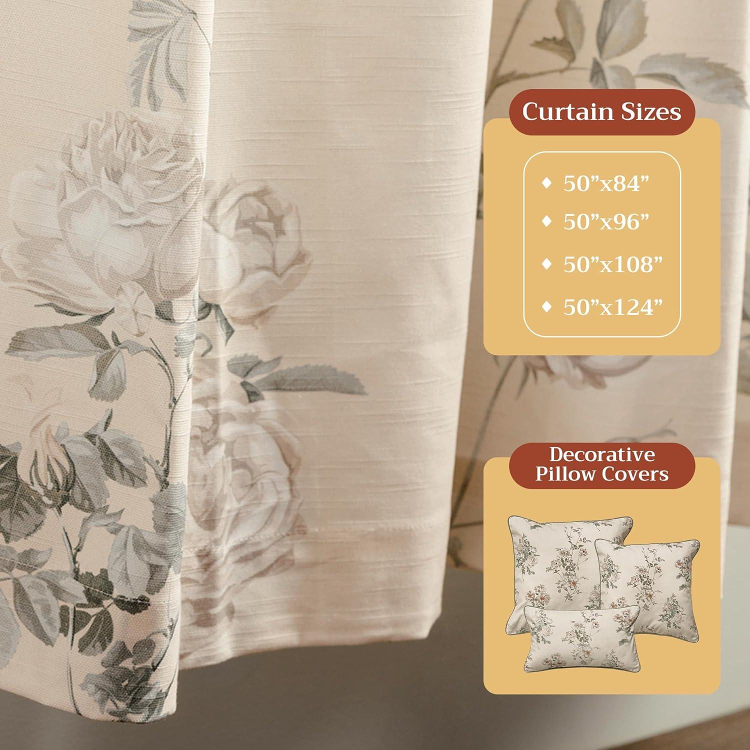 image:imageMaison d Hermine Curtains for Living Room 100 Cotton 84 inch Length One Panel Light Filtering Curtains for Windows with Rod and Loop Pockets Gifts for Mothers Day Villette  Dove Grey 50W x 84L