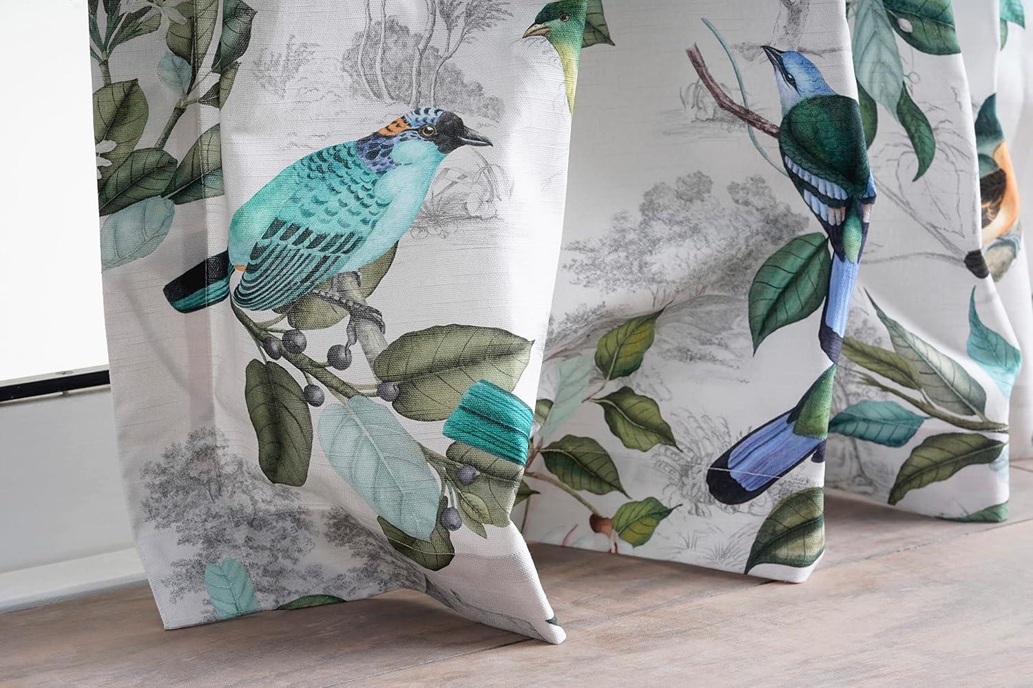 image:imageMaison d Hermine Curtains for Living Room 100 Cotton 96 inch Length One Panel Light Filtering Curtains for Windows with Rod and Loop Pockets Gifts for Mothers Day Solstice  Ecru 50 W x 96 L