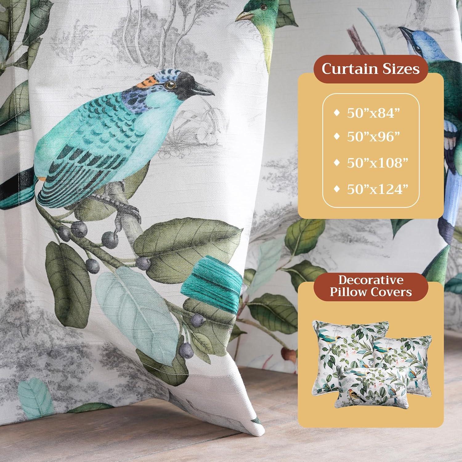image:imageMaison d Hermine Curtains for Living Room 100 Cotton 96 inch Length One Panel Light Filtering Curtains for Windows with Rod and Loop Pockets Gifts for Mothers Day Solstice  Ecru 50 W x 96 L