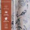 image:imageMaison d Hermine Curtains for Living Room 100 Cotton 108 inch Length One Panel Light Filtering Curtains for Windows with Rod and Loop Pockets Gifts for Mothers Day Equinoxe  Blue 50 W x 108 L