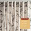 image:imageMaison d Hermine Curtains for Living Room 100 Cotton 124 inch Length One Panel Light Filtering Curtains for Windows with Rod and Loop Pockets Gifts for Mothers Day Turin 50 W x 124 L