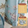 image:imageMaison d Hermine Curtains for Living Room 100 Cotton 96 inch Length One Panel Light Filtering Curtains for Windows with Rod and Loop Pockets Gifts for Mothers Day Hokuzai  Blue 50 W x 96 L