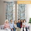 image:imageMaison d Hermine Curtains for Living Room 100 Cotton 96 inch Length One Panel Light Filtering Curtains for Windows with Rod and Loop Pockets Gifts for Mothers Day Hokuzai  Blue 50 W x 96 L