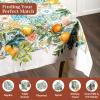 image:imageMaison d Hermine Table Cloth Square Table 100 Cotton 60 x 60 Inches Tablecloth Reusable Decorative for Dining Kitchen Room Farmhouse Home Gifts for Mothers Day Spring Summer  Agrume