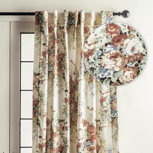 image:imageMaison d Hermine Curtains for Living Room 100 Cotton 108 inch Length One Panel Light Filtering Curtains for Windows with Rod and Loop Pockets Gifts for Mothers Day Abbeville 50 W x 108 L