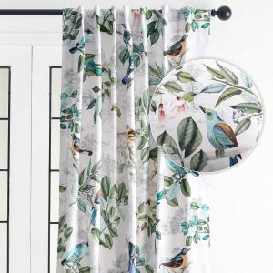 image:imageMaison d Hermine Curtains for Living Room 100 Cotton 96 inch Length One Panel Light Filtering Curtains for Windows with Rod and Loop Pockets Gifts for Mothers Day Solstice  Ecru 50 W x 96 L