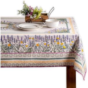 image:imageMaison d Hermine Table Cloth Rectangle Table 100 Cotton 70 x 120 Inches Tablecloth Reusable Decorative for Dining Kitchen Room Farmhouse Home Gifts for Mothers Day Spring Summer  Fanny Lavender