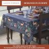 image:imageMaison d Hermine Table Cloth Rectangle Table 100 Cotton 60 x 120 Inches Fall Tablecloth Reusable Everyday Use for Thanksgiving Christmas Decorations Dining Farmhouse Party Christmas Joy