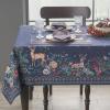 image:imageMaison d Hermine Table Cloth Rectangle Table 100 Cotton 60 x 120 Inches Fall Tablecloth Reusable Everyday Use for Thanksgiving Christmas Decorations Dining Farmhouse Party Christmas Joy
