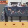image:imageMaison d Hermine Table Cloth Rectangle Table 100 Cotton 60 x 120 Inches Fall Tablecloth Reusable Everyday Use for Thanksgiving Christmas Decorations Dining Farmhouse Party Christmas Joy