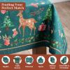 image:imageMaison d Hermine Table Cloth Rectangle Table 100 Cotton 60 x 90 Inches Fall Tablecloth Reusable Everyday Use for Thanksgiving Christmas Decorations Dining Farmhouse Party Hygge Christmas