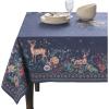 image:imageMaison d Hermine Table Cloth Rectangle Table 100 Cotton 60 x 120 Inches Fall Tablecloth Reusable Everyday Use for Thanksgiving Christmas Decorations Dining Farmhouse Party Christmas Joy