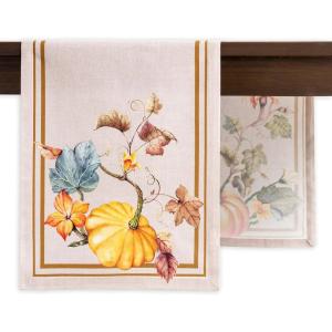 image:imageMaison d Hermine Table Runner 100 Cotton Single Layer Table Runners 48 inches Long for Thanksgiving Christmas Decorations Home Kitchen Dining Party Wedding Potiron 145 x 48