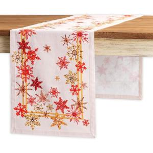 image:imageMaison d Hermine Table Runner 100 Cotton Single Layer Table Runners 48 inches Long for Thanksgiving Christmas Decorations Home Kitchen Dining Party Wedding Crystal Star 145 x 48