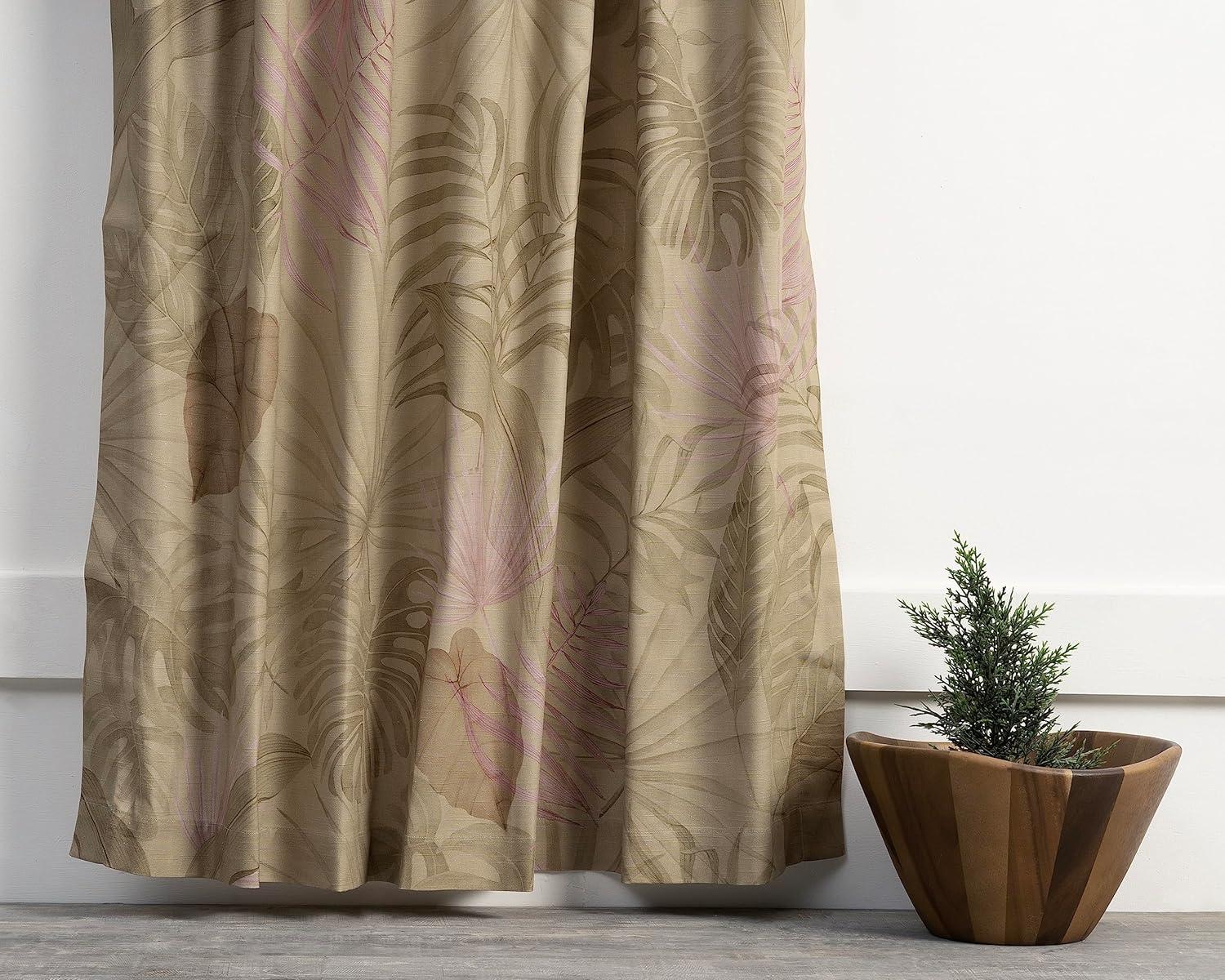 image:imageMaison d Hermine Curtains for Living Room 100 Cotton 124 inch Length Two Panel Light Filtering Curtains for Window with Rod and Loop Pockets Gifts for Mothers Day Creole  Olive Grey 50W x 124L