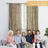 image:imageMaison d Hermine Curtains for Living Room 100 Cotton 124 inch Length Two Panel Light Filtering Curtains for Window with Rod and Loop Pockets Gifts for Mothers Day Creole  Olive Grey 50W x 124L
