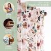 image:imageMaison d Hermine Curtains for Living Room 100 Cotton 124 inch Length Two Panel Light Filtering Curtains for Windows with Rod and Loop Pockets Gifts for Mothers Day Blossom  Florie 50W x 124L