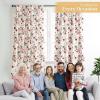 image:imageMaison d Hermine Curtains for Living Room 100 Cotton 124 inch Length Two Panel Light Filtering Curtains for Windows with Rod and Loop Pockets Gifts for Mothers Day Blossom  Florie 50W x 124L