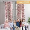 image:imageMaison d Hermine Curtains for living room 100 Cotton 96 inch length One Panel Light Filtering Toile Curtains for Bedroom Windows with rod and loop Pockets Drapes Paradise Lacquer Red 50W x 96L