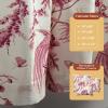 image:imageMaison d Hermine Curtains for living room 100 Cotton 96 inch length One Panel Light Filtering Toile Curtains for Bedroom Windows with rod and loop Pockets Drapes Paradise Lacquer Red 50W x 96L