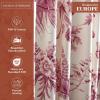 image:imageMaison d Hermine Curtains for living room 100 Cotton 96 inch length One Panel Light Filtering Toile Curtains for Bedroom Windows with rod and loop Pockets Drapes Paradise Lacquer Red 50W x 96L
