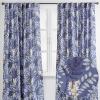 image:imageMaison d Hermine Curtains for Living Room 100 Cotton 124 inch Length Two Panel Light Filtering Curtains for Windows with Rod and Loop Pockets Feuillage  Air Force Blue 50 W x 124 L