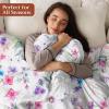 image:imageMaison d Hermine Throw Blanket for Couch Lightweight Soft Warm Breathable Cotton Throw Blankets for Bed Girls Boys Women Men Travel Living Room Gifts for Mothers Day 60 X 80 Summer Whisper43  Chardon