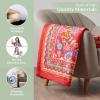 image:imageMaison d Hermine Throw Blanket for Couch Lightweight Soft Warm Breathable Cotton Throw Blankets for Bed Girls Boys Women Men Travel Living Room Gifts for Mothers Day 60 X 80 Summer Whisper17  Happy Florals