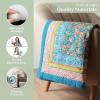 image:imageMaison d Hermine Throw Blanket for Couch Lightweight Soft Warm Breathable Cotton Throw Blankets for Bed Girls Boys Women Men Travel Living Room Gifts for Mothers Day 60 X 80 Summer Whisper06  Kerala