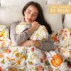 image:imageMaison d Hermine Throw Blanket for Couch Lightweight Soft Warm Breathable Cotton Throw Blankets for Bed Girls Boys Women Men Travel Living Room Gifts for Mothers Day 60 X 80 Summer Whisper35  Pumpkin Passion