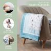 image:imageMaison d Hermine Throw Blanket for Couch Lightweight Soft Warm Breathable Cotton Throw Blankets for Bed Girls Boys Women Men Travel Living Room Gifts for Mothers Day 60 X 80 Summer Whisper19  Ice Florals