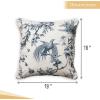 image:imageMaison d Hermine Decorative Pillow Covers 18 x 18 inch Square 100 Cotton Toile Throw Pillow Covers with Invisible Zipper for Living Room Couch Chair Sofas Gifts for Mothers Day  Paradise  Delft
