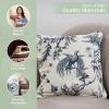 image:imageMaison d Hermine Decorative Pillow Covers 18 x 18 inch Square 100 Cotton Toile Throw Pillow Covers with Invisible Zipper for Living Room Couch Chair Sofas Gifts for Mothers Day  Paradise  Delft