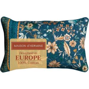 image:imageMaison d Hermine Decorative Pillow Covers 12 x 20 inch Rectangle 100 Cotton Throw Pillow Covers with Invisible Zipper  Living Room Couch Chair Sofas Gifts  Mothers Day  Luxury Loft  Dark Teal