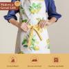 image:imageMaison d Hermine 100 Cotton Apron for women with Pocket Kitchen Chef Apron for Men Cooking Mothers Day Gifts002  Limoncello