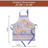 image:imageMaison d Hermine 100 Cotton Apron for women with Pocket Kitchen Chef Apron for Men Cooking Mothers Day Gifts006  Girassol