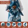 image:imageMaison d Hermine 100 Cotton Apron for women with Pocket Kitchen Chef Apron for Men Cooking Mothers Day Gifts011  Peacock Utopia  Deep Sea