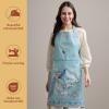 image:imageMaison d Hermine 100 Cotton Apron for women with Pocket Kitchen Chef Apron for Men Cooking Mothers Day Gifts022  Peacock Utopia  Pastel Turquoise