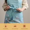 image:imageMaison d Hermine 100 Cotton Apron for women with Pocket Kitchen Chef Apron for Men Cooking Mothers Day Gifts022  Peacock Utopia  Pastel Turquoise